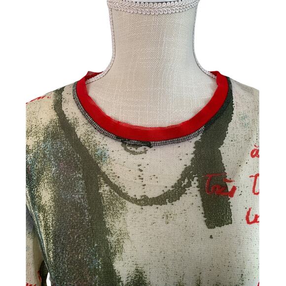 Alain Weiz Abstract Long Sleeve Blouse. Women's - Picture 5 of 8